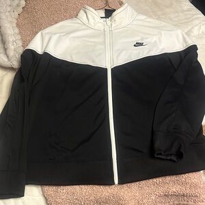 Nike Women's Black and White Bomber Jacket